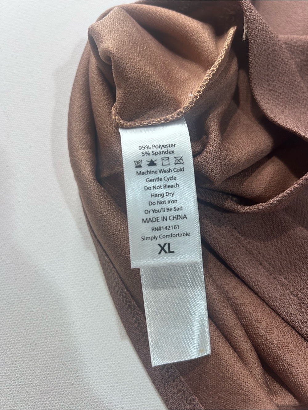NWT LuLaRoe XL Cassie Women's Ribbed Pencil Skirt in Mauve Brown - Picture 6 of 6